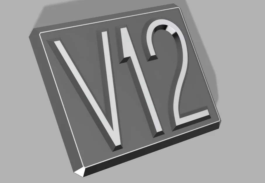 Logo V12 Toyota Century cho nắp động cơ - Image 2