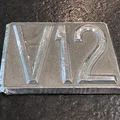 Logo V12 Toyota Century cho nắp động cơ - Thumbnail 6
