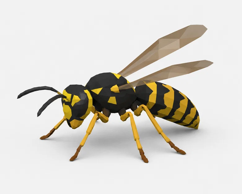 Mô hình ong bắp cày Low Poly - File in 3D độc đáo - Image 1