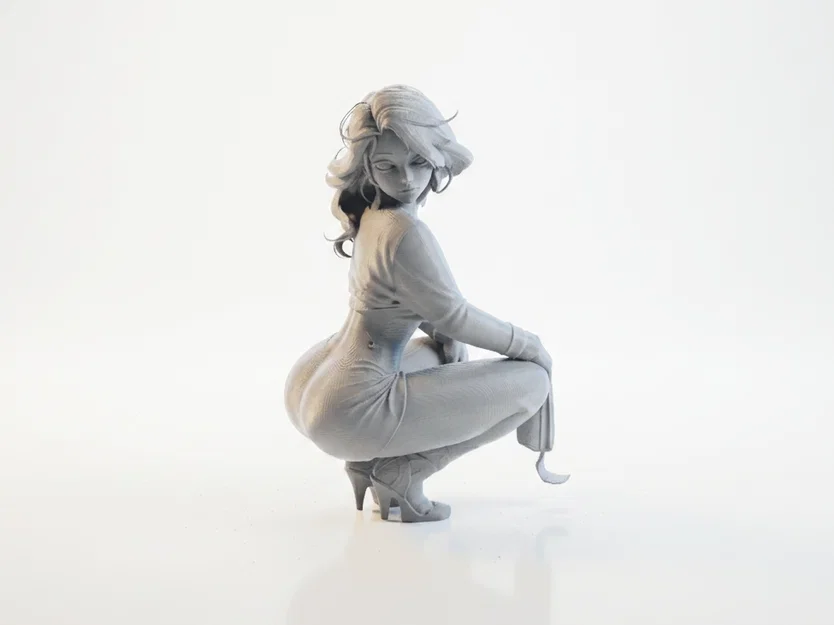 Mô hình tượng nữ ngồi Squat tinh xảo - File in 3D - Image 1