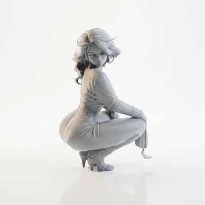 Mô hình tượng nữ ngồi Squat tinh xảo - File in 3D