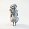 Mô hình tượng nữ ngồi Squat tinh xảo - File in 3D - Thumbnail 2
