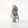 Mô hình tượng nữ ngồi Squat tinh xảo - File in 3D - Thumbnail 4