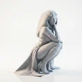 Mô hình người phụ nữ ngồi xổm - File 3D in được - Thumbnail 2
