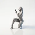 Mô hình tượng cô gái chụp selfie - File in 3D nghệ thuật - Thumbnail 4