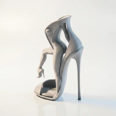 Mô hình tượng nghệ thuật nữ Stiletto Lady in 3D