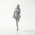 Mô hình nhân vật nữ mang vớ (Stockings Girl) - File in 3D - Thumbnail 2