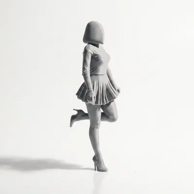 Mô hình nhân vật nữ mang vớ (Stockings Girl) - File in 3D
