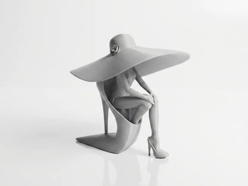 Mô hình Figurine 3D Người Phụ Nữ Thời Trang Đi Giày Cao Gót Thanh Lịch - Image 1