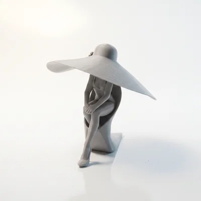 Mô hình Figurine 3D Người Phụ Nữ Thời Trang Đi Giày Cao Gót Thanh Lịch