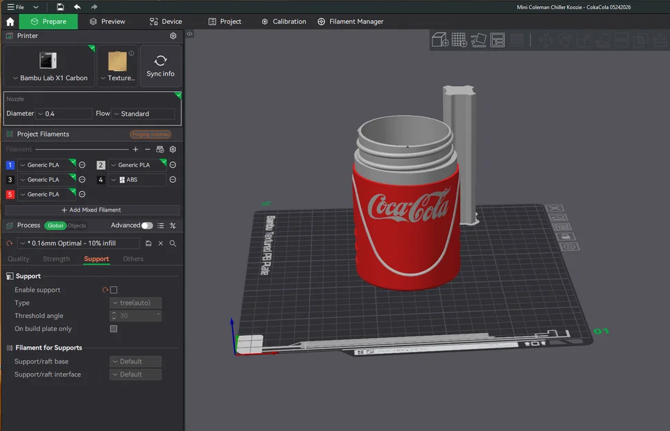 Mini Coleman Chiller Koozie - Chủ đề Coca-Cola - Image 3