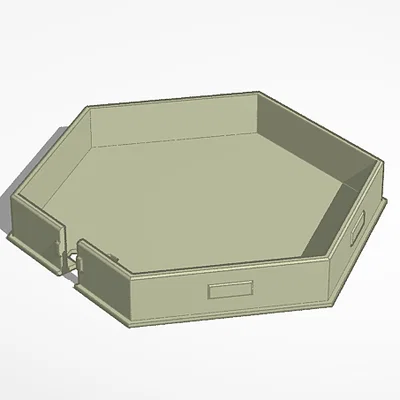 Đế lót lục giác có khe luồn dây cho đài phun nước mini