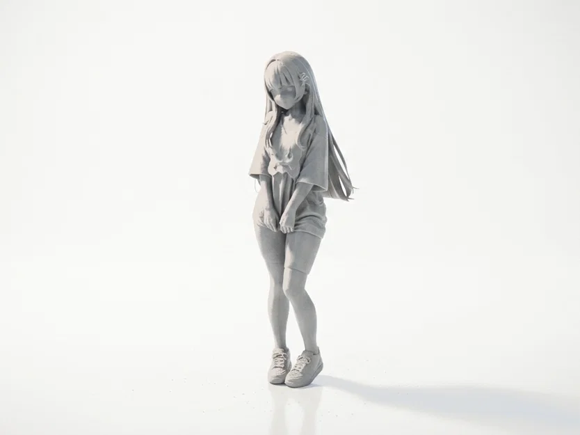 Mô hình 3D Anime Girl - Nhân vật nữ có thể in 3D - Image 1
