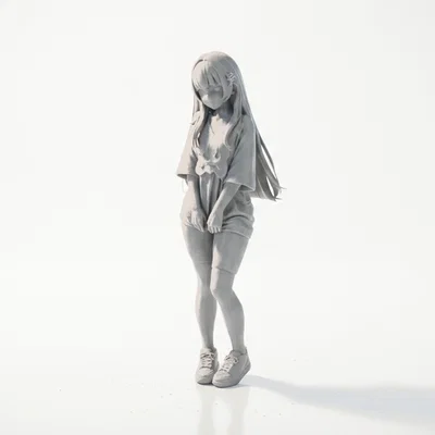 Mô hình 3D Anime Girl - Nhân vật nữ có thể in 3D