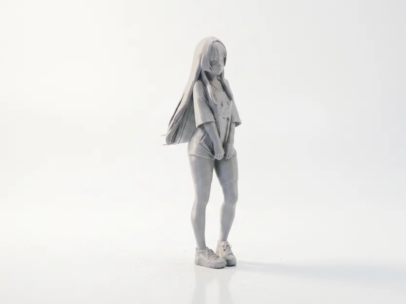 Mô hình 3D Anime Girl - Nhân vật nữ có thể in 3D - Image 2