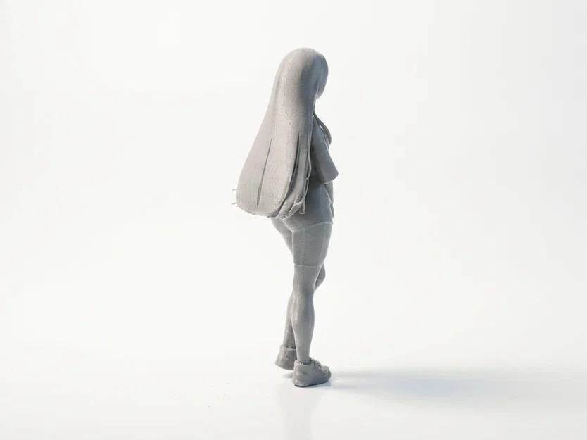 Mô hình 3D Anime Girl - Nhân vật nữ có thể in 3D - Image 3