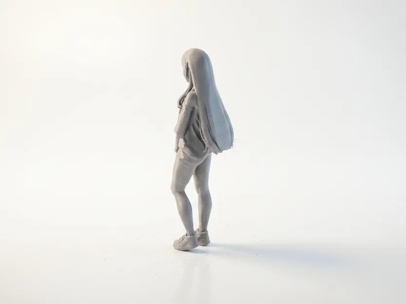 Mô hình 3D Anime Girl - Nhân vật nữ có thể in 3D - Image 4