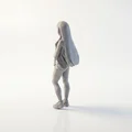 Mô hình 3D Anime Girl - Nhân vật nữ có thể in 3D - Thumbnail 4