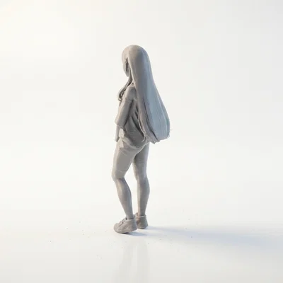 Mô hình 3D Anime Girl - Nhân vật nữ có thể in 3D