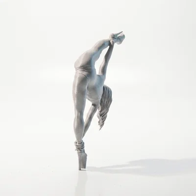 Mô hình 3D Nữ Vũ Công Nhào Lộn Tinh Xảo