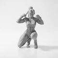 Mô hình tượng nữ vận động viên Strong Babe in 3D - Thumbnail 1
