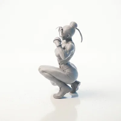Mô hình tượng nữ vận động viên Strong Babe in 3D