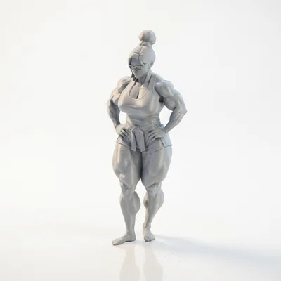Mô hình tượng nữ giới khỏe khoắn in 3D - Strong Lady Pose