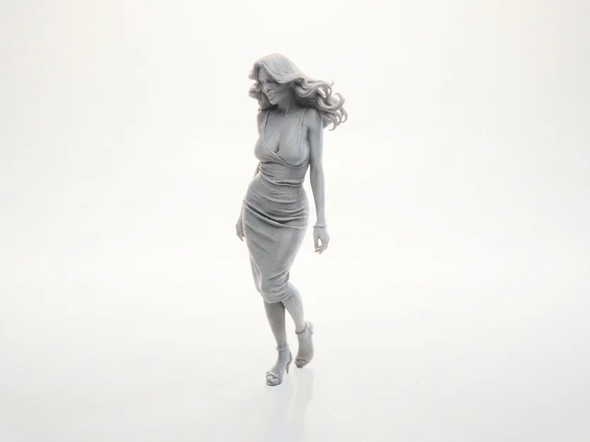 Mô hình tượng nữ Strutting Lady - File 3D Printable - Image 1