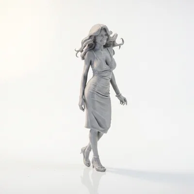 Mô hình tượng nữ Strutting Lady - File 3D Printable