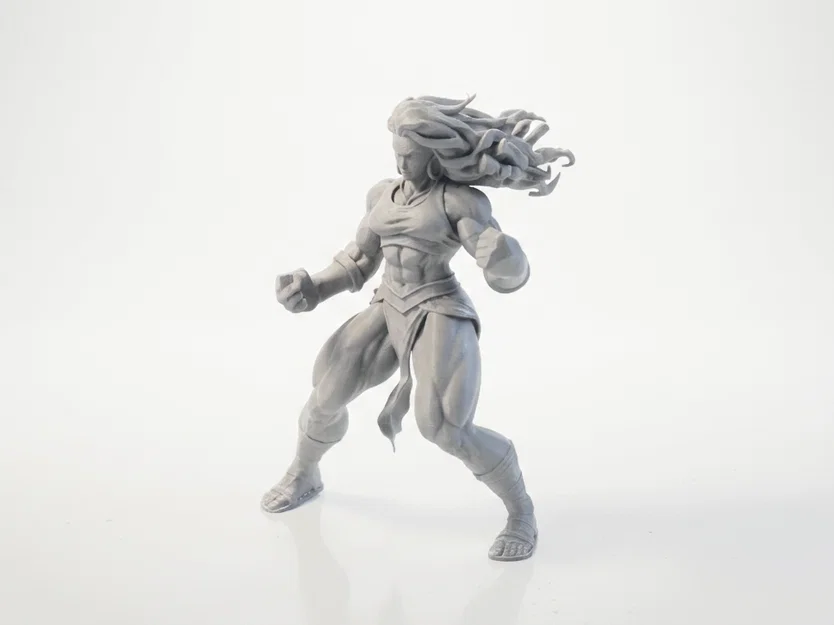 Mô hình 3D Nữ chiến binh cơ bắp đầy mạnh mẽ (Strong Lady Figurine) - Image 1
