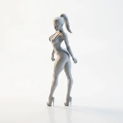 Mô hình tượng cô gái bước đi kiêu sa (Strutting Lady) - File in 3D