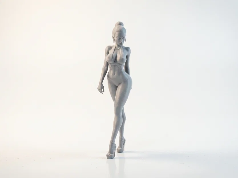 Mô hình tượng cô gái bước đi kiêu sa (Strutting Lady) - File in 3D - Image 2