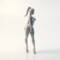 Mô hình tượng cô gái bước đi kiêu sa (Strutting Lady) - File in 3D - Thumbnail 3