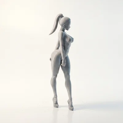 Mô hình tượng cô gái bước đi kiêu sa (Strutting Lady) - File in 3D