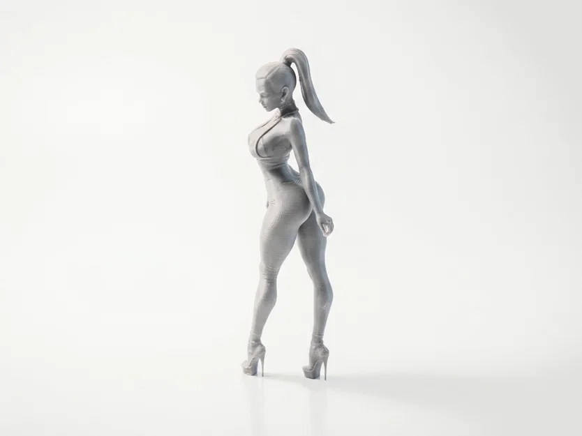 Mô hình 3D tượng quý cô tự tin in ấn (Strutting Lady Figurine) - Image 1