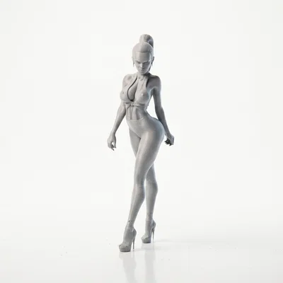 Mô hình 3D tượng quý cô tự tin in ấn (Strutting Lady Figurine)