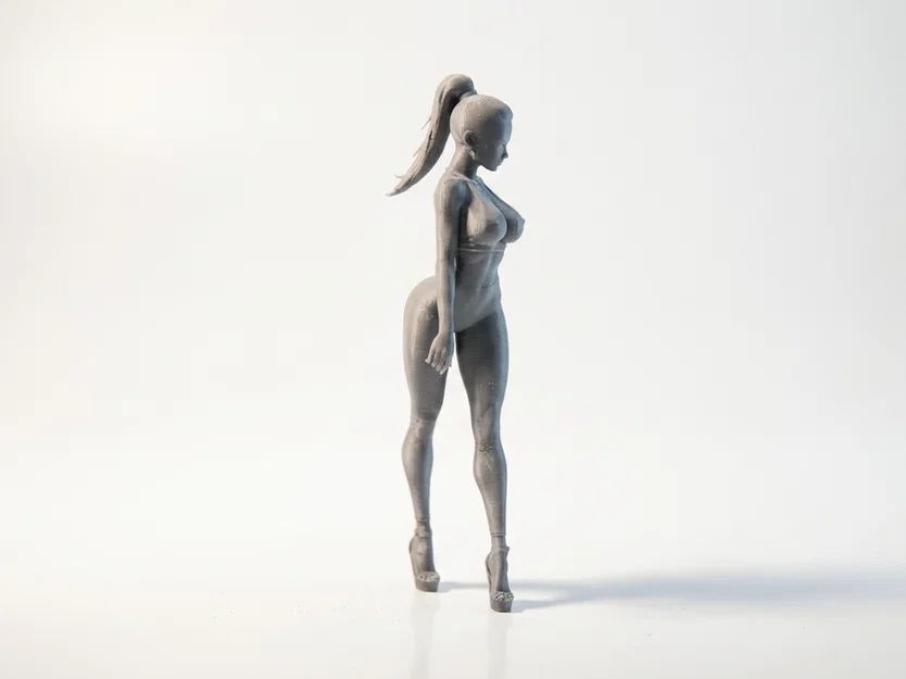 Mô hình 3D tượng quý cô tự tin in ấn (Strutting Lady Figurine) - Image 3