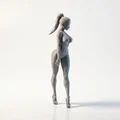 Mô hình 3D tượng quý cô tự tin in ấn (Strutting Lady Figurine) - Thumbnail 3