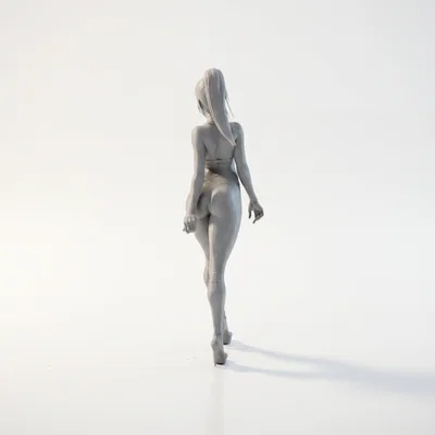 Mô hình 3D tượng quý cô tự tin in ấn (Strutting Lady Figurine)