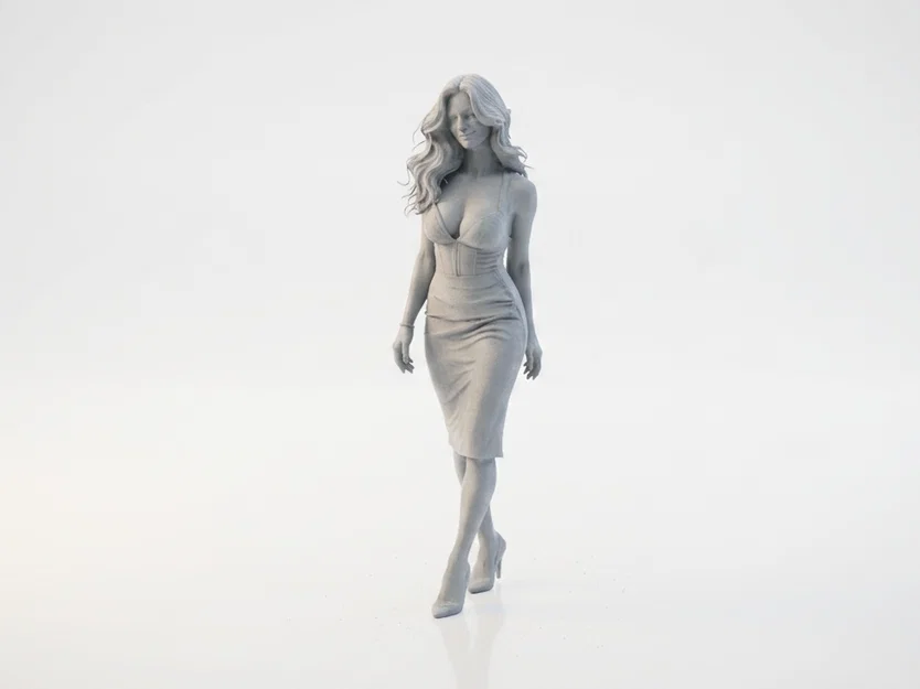Mô hình tượng nữ quý cô sải bước - File in 3D - Image 1