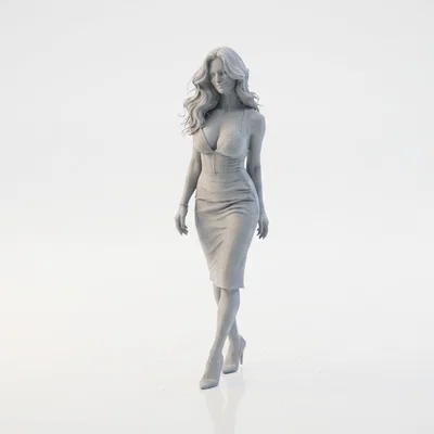 Mô hình tượng nữ quý cô sải bước - File in 3D
