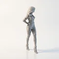 Mô hình tượng nữ nhân kiêu sa - Tệp in 3D (Strutting Lady Figurine) - Thumbnail 3