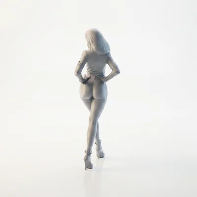 Mô hình tượng nữ nhân kiêu sa - Tệp in 3D (Strutting Lady Figurine)