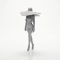 Mô hình tượng cô gái đội mũ rộng vành in 3D - Thumbnail 1