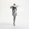 Mô hình tượng cô gái đội mũ rộng vành in 3D - Thumbnail 2