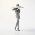 Mô hình tượng cô gái đội mũ rộng vành in 3D - Thumbnail 3