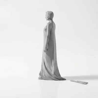 Mô hình 3D quý cô mặc váy sang trọng (Stylish Lady Gown)