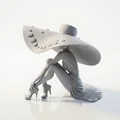 Tượng Nghệ Thuật Cô Gái Đội Mũ Rộng Vành - Mô Hình In 3D Độc Đáo - Thumbnail 1