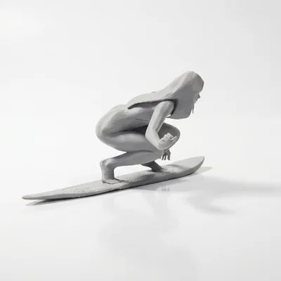 Mô hình tượng nữ vận động viên lướt sóng 3D in ấn nghệ thuật