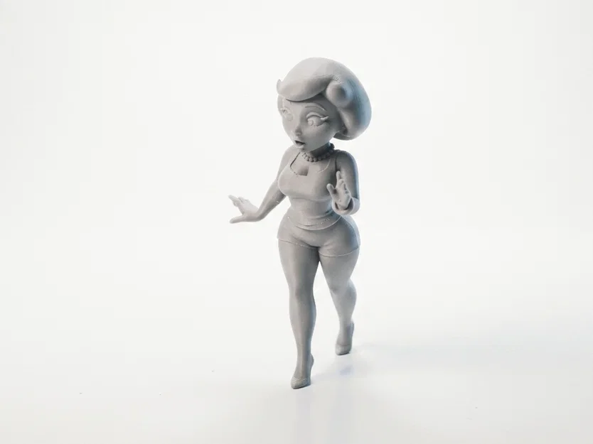 Mô hình tượng nữ nhân vật biểu cảm ngạc nhiên - File in 3D - Image 1